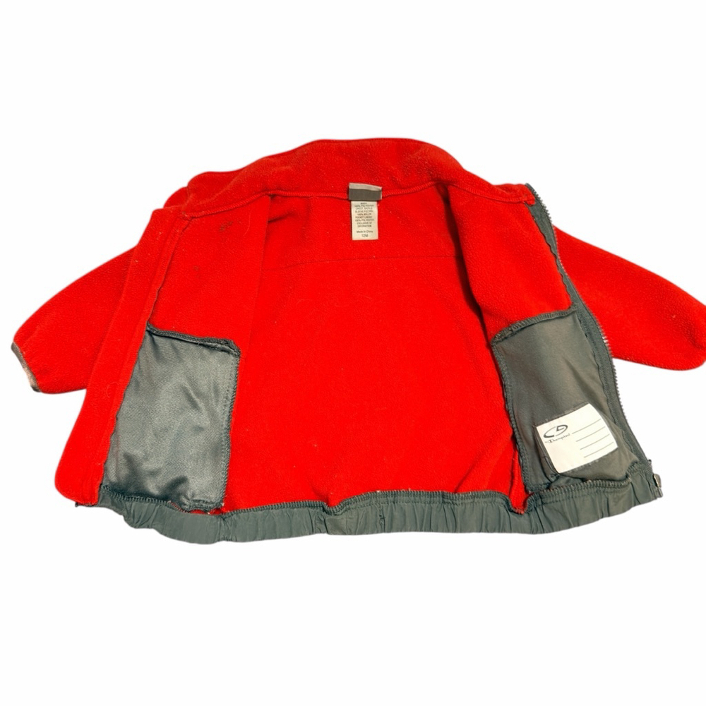Champion C9 Baby Boys' Red & Gray Fleece Full-Zip Jacket - Size 12M - Picture 3 of 10
